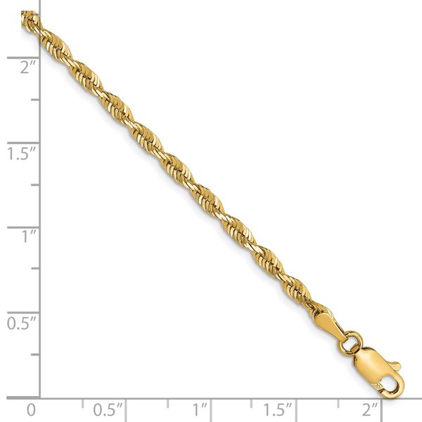 Leslie's 10K 2.75mm Diamond-Cut Lightweight Rope Chain - Image 2