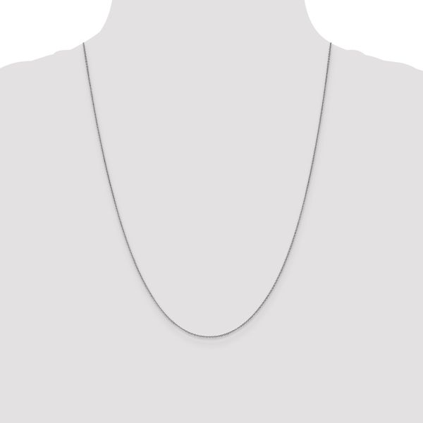 Leslie's 10K White Gold 1.1mm Flat Cable Chain - Image 4