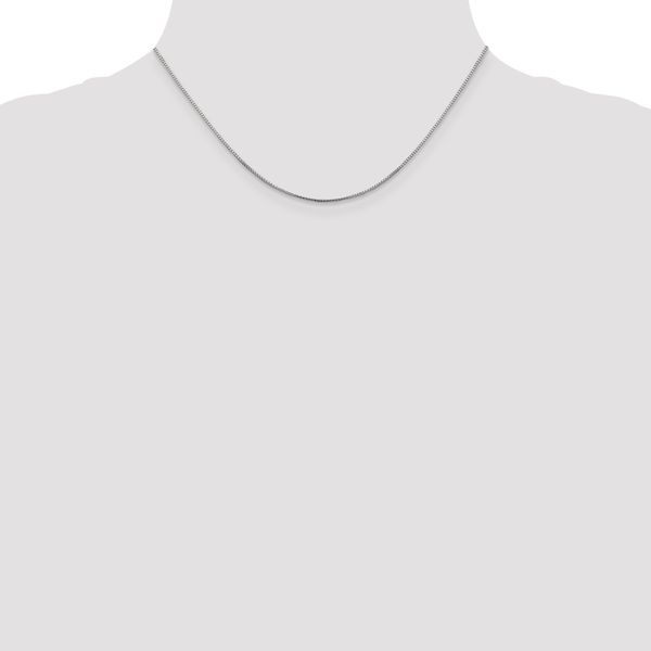 Leslie's 10K White Gold .95mm Sparkle Octagonal Box Chain - Image 4