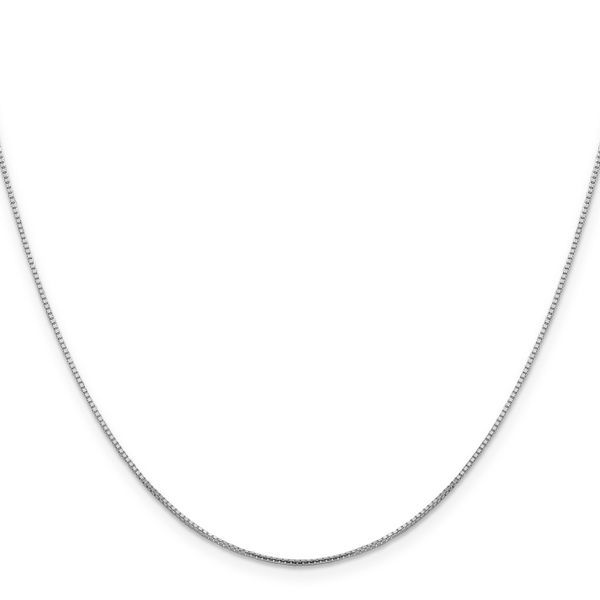 Leslie's 10K White Gold .95mm Sparkle Octagonal Box Chain - Image 2