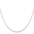 Leslie's 10K White Gold .95mm Sparkle Octagonal Box Chain - Image 2
