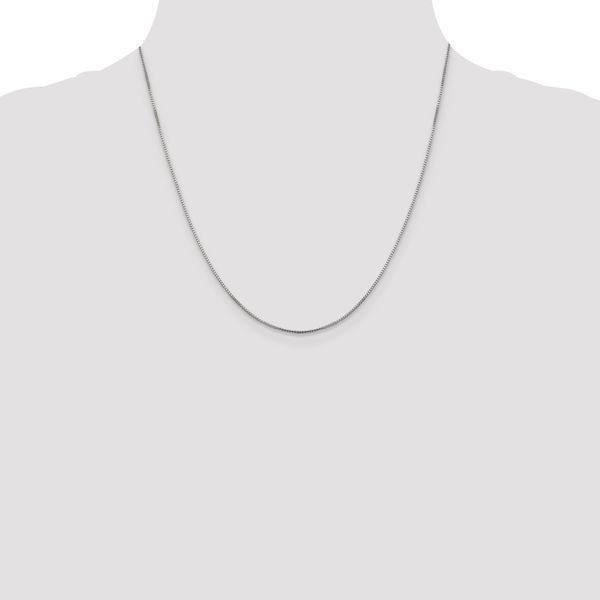 Leslie's 10K White Gold .95mm Sparkle Octagonal Box Chain - Image 4