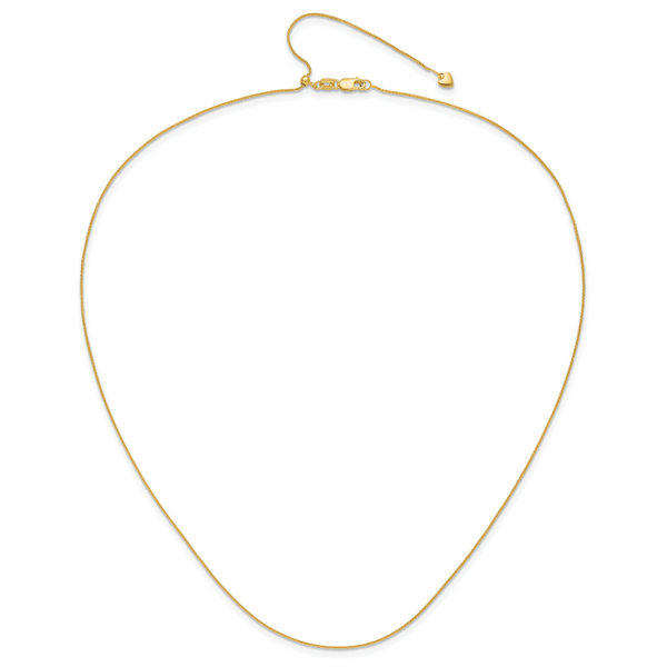 Leslie's 10K Adjustable .8mm Wheat Chain - Image 4