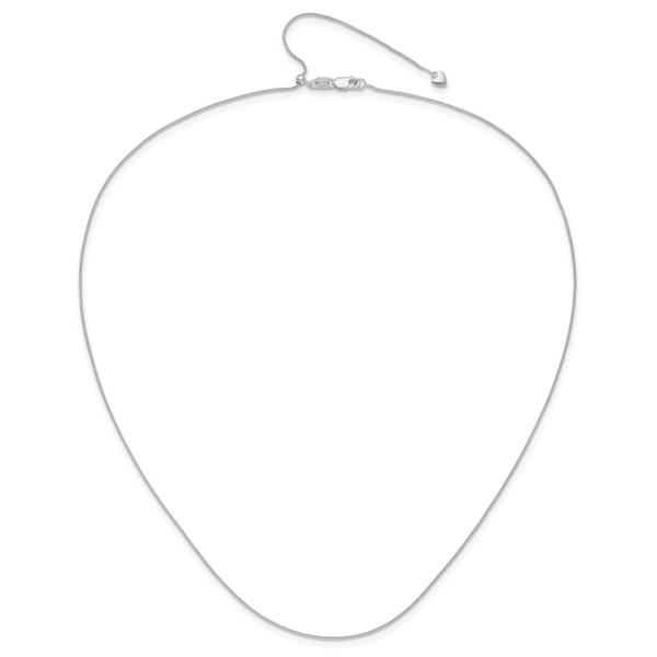 Leslie's 10K White Gold Adjustable .8mm Wheat Chain - Image 4