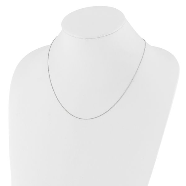 Leslie's 10K White Gold Adjustable .8mm Wheat Chain - Image 3