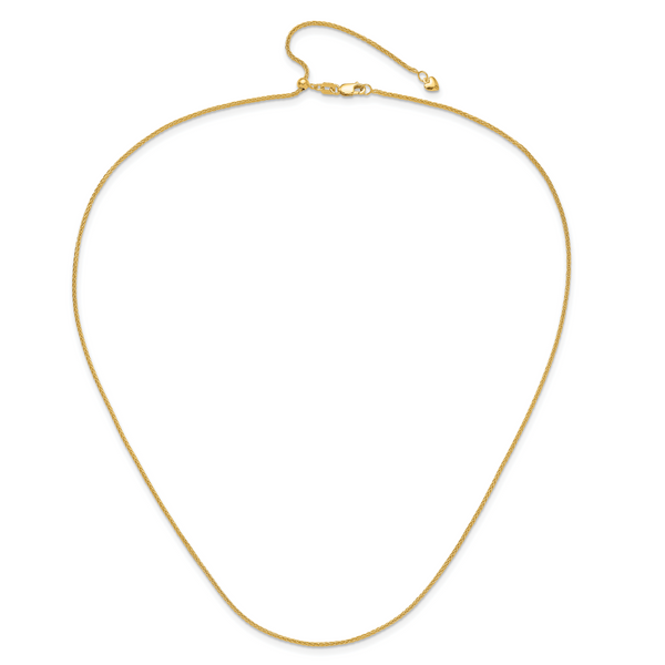 Leslie's 10K Adjustable 1.35mm Wheat Chain - Image 4