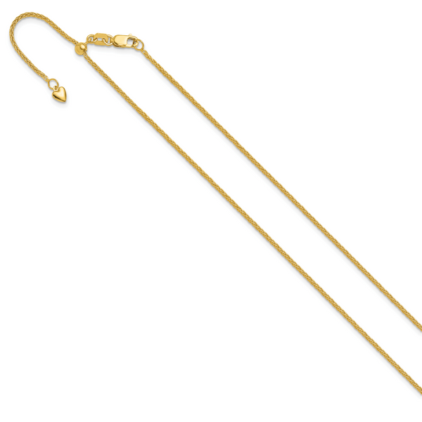 Leslie's 10K Adjustable 1.35mm Wheat Chain - Image 2