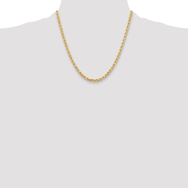 Leslie's 10K 4.25mm Diamond-Cut Rope Chain - Image 4
