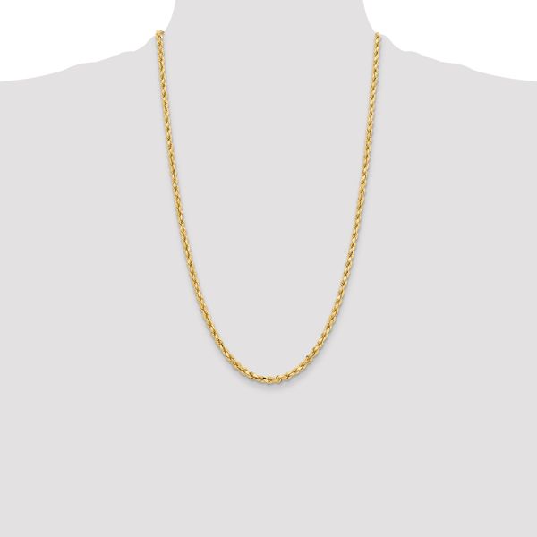 Leslie's 10K 4.25mm Diamond-Cut Rope Chain - Image 4