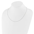 Leslie's 10K White Gold Adjustable 1mm D/C Cable Chain - Image 3
