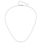 Leslie's 10K White Gold Adjustable 1mm D/C Cable Chain - Image 4