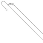 Leslie's 10K White Gold Adjustable 1.1mm D/C Cable Chain - Image 2