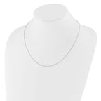 Leslie's 10K White Gold Adjustable 1.1mm D/C Cable Chain - Image 3