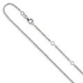 Leslie's 10k White Gold 1.5mm Loose Rope 1in+1in Adjustable Chain