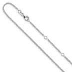 Leslie's 10k White Gold 1.5mm Loose Rope 1in+1in Adjustable Chain