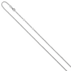 Leslie's 10k White Gold 1.5mm Loose Rope 1in+1in Adjustable Chain - Image 2