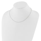Leslie's 10k White Gold 1.2mm Flat Cable 1in+1in Adjustable Chain - Image 3