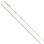 Leslie's 10k Yellow Gold 1.05mm D/C Cable 1in+1in Adjustable Chain - Image 2