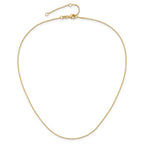 Leslie's 10k Yellow Gold 1.05mm D/C Cable 1in+1in Adjustable Chain - Image 4