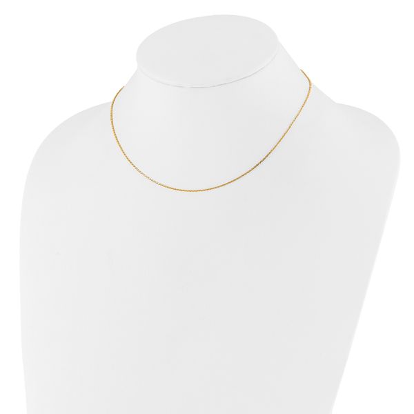 Leslie's 10k Yellow Gold 1.05mm D/C Cable 2in+2in Adjustable Chain - Image 3