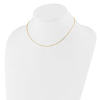 Leslie's 10k Yellow Gold 1.05mm D/C Cable 2in+2in Adjustable Chain - Image 3