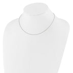 Leslie's 10k White Gold 1.1mm Round Cable 1in+1in Adjustable Chain - Image 3