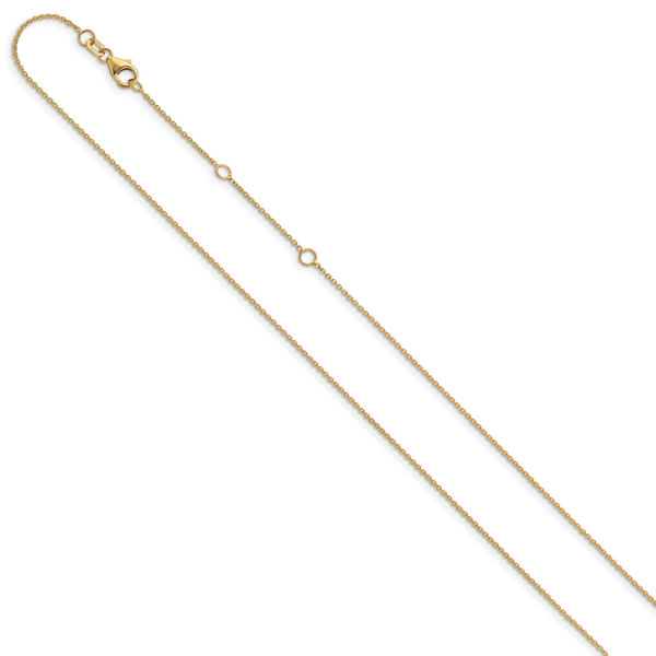 Leslie's 10k 1.1mm Round Cable 1in+1in Adjustable Chain - Image 2