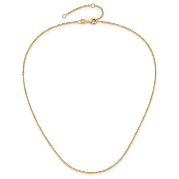 Leslie's 10k 1.4mm Round Cable 1in+1in Adjustable Chain - Image 4