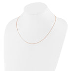 10K Rose Gold Adjustable .55mm Baby Box Chain - Image 3