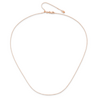 10K Rose Gold Adjustable .55mm Baby Box Chain - Image 4