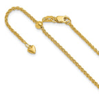 Leslie's 10k Adjustable 1.6mm Semi Solid Spiga Chain