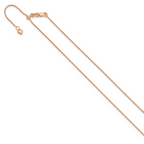 Leslie's 10k Rose Gold Adjustable 1mm Wheat Chain - Image 2