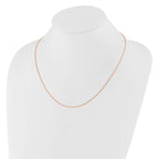 Leslie's 10k Rose Gold Adjustable 1mm Wheat Chain - Image 3