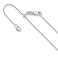 Leslie's 10k White Gold Adjustable .8mm D/C Wheat Chain