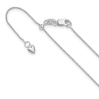 Leslie's 10k White Gold Adjustable .8mm D/C Wheat Chain