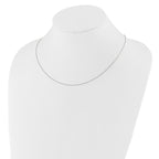 Leslie's 10k White Gold Adjustable .8mm D/C Wheat Chain - Image 3