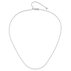 Leslie's 10k White Gold Adjustable .8mm D/C Wheat Chain - Image 4