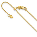 Leslie's 10k Adjustable 1mm D/C Wheat Chain