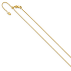Leslie's 10k Adjustable 1mm D/C Wheat Chain - Image 2