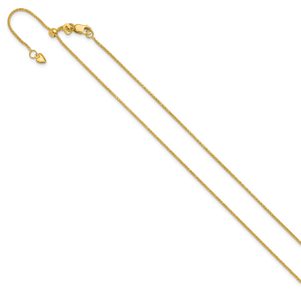 Leslie's 10k Adjustable 1mm D/C Wheat Chain - Image 2