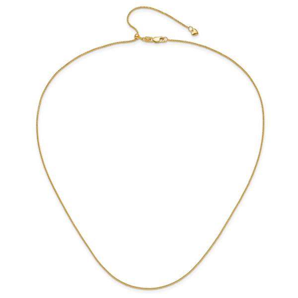 Leslie's 10k Adjustable 1mm D/C Wheat Chain - Image 4