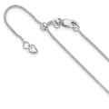Leslie's 10k White Gold Adjustable 1mm D/C Wheat Chain
