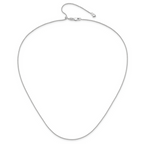 Leslie's 10k White Gold Adjustable 1mm D/C Wheat Chain - Image 4