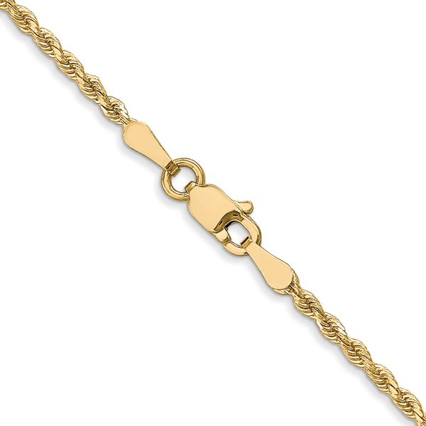 Leslie's 10k White Gold 2mm Diamond-Cut Rope Chain - Image 3