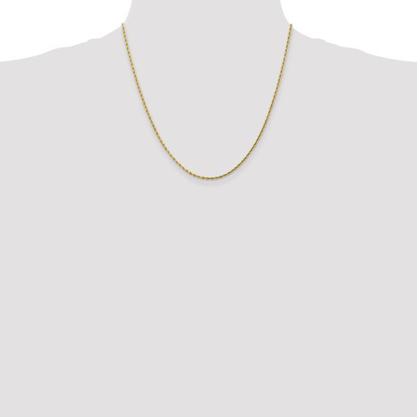 Leslie's 10k White Gold 2mm Diamond-Cut Rope Chain - Image 4