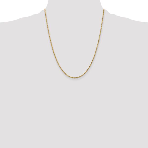 Leslie's 10k White Gold 2mm Diamond-Cut Rope Chain - Image 4