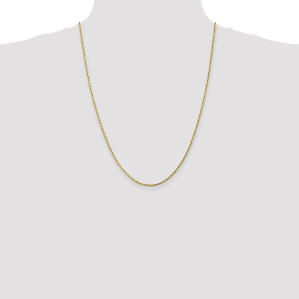 Leslie's 10k White Gold 2mm Diamond-Cut Rope Chain - Image 4