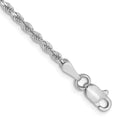 Leslie's 10k White Gold 2mm Diamond-Cut Rope Chain