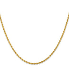 Leslie's 10k White Gold 2.25mm Diamond-Cut Rope Chain - Image 2