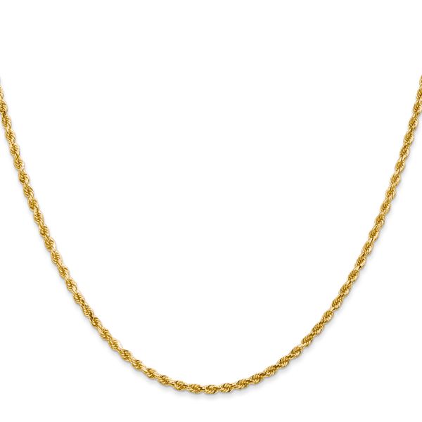 Leslie's 10k White Gold 2.25mm Diamond-Cut Rope Chain - Image 2